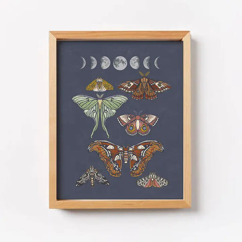 Moonlit Moth Print by Root & Branch Paper Co.