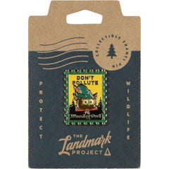 "Woodsy Owl Postage Stamp" Enamel Pin by The Landmark Project