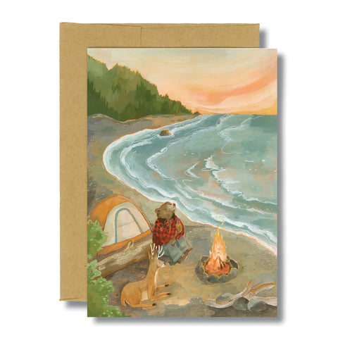 "Beach Camping" Card by Canyon and Cove