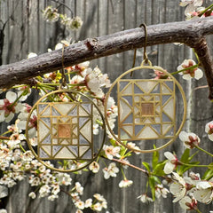 Stained Glass Resin Earrings by Wild Lupine Folkcraft