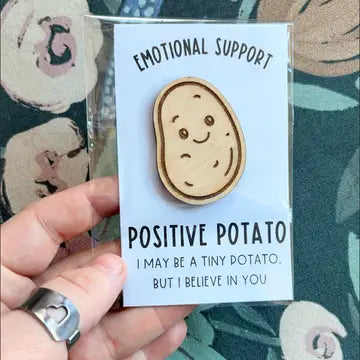 "Emotional Support Positive Potato" by Handmade by Hammero