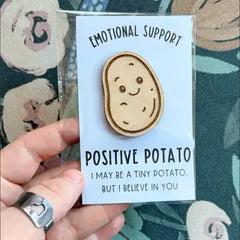 "Emotional Support Positive Potato" by Handmade by Hammero