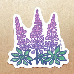 Lupines Diecut Sticker by Nan Onkka