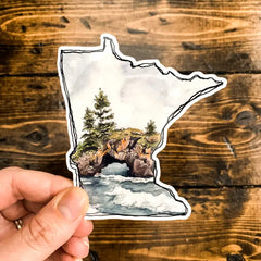 Minnesota Hollow Rock Sticker by Sj Nielsen