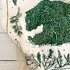 "Grumpy Grizzly" Bandana by Corvidae Drawings & Designs