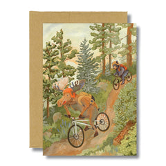 Mountain Biking Moose- Card by Canyon & Cove