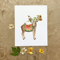 Woodland Garden: "Malvin's Sunflowers" Print by Polanshek of the Hills