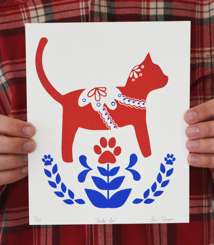 "Dala Cat" Print by Schaefer Design Co