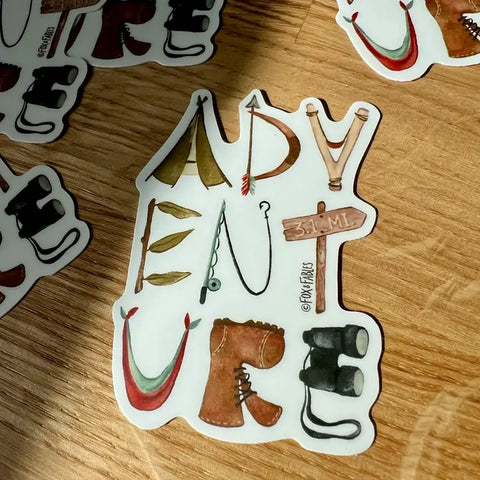 "Adventure" Sticker by Fox & Fables