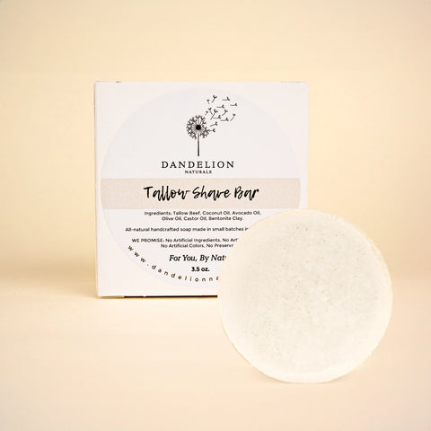 Tallow Shave Bar  by Dandelion Naturals