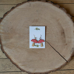 Mushroom Dangle Earrings by Stag & Branch