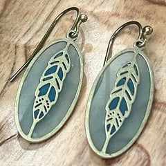 "Stained Glass" Resin Earrings by Wild Lupine Folkcraft