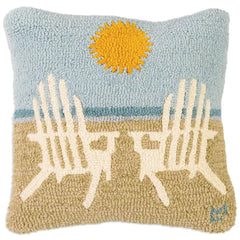 "Meet Me at the Beach" Coastal Seaside Pillow by Chandler 4 Corners