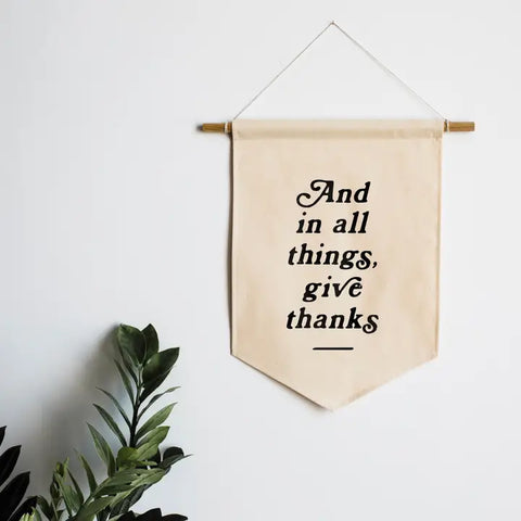 "Give Thanks" Canvas Banner