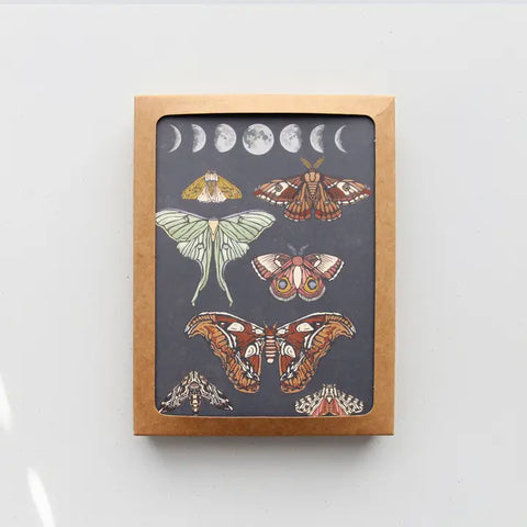 Moonlit Moth Card Pack by Root & Branch Paper Co.