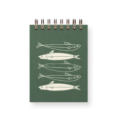 “Fishes” Mini Jotter Notebook by Ruff House Print Shop