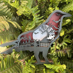 "Halloween Raven" Shelf Sitter by The Wilusz Way Wood Designs