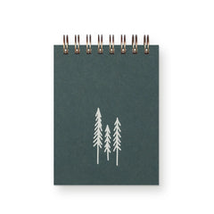 “Evergreen Trees” Mini Jotter Notebook by Ruff House Print Shop