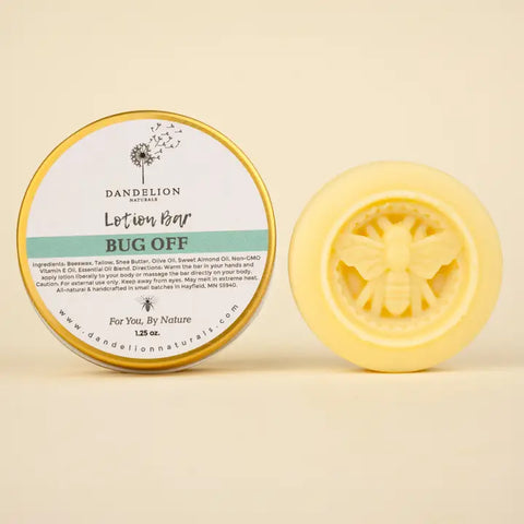 Bug Off Tallow Lotion Bar by Dandelion Naturals