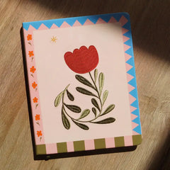 "Star Tulip" Embroidered Medium Hardcover Sketchbook