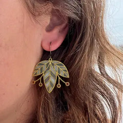 "Stained Glass" Resin Earrings by Wild Lupine Folkcraft