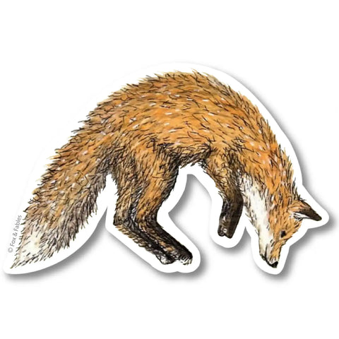 "Fox Hop" Sticker by Fox & Fables