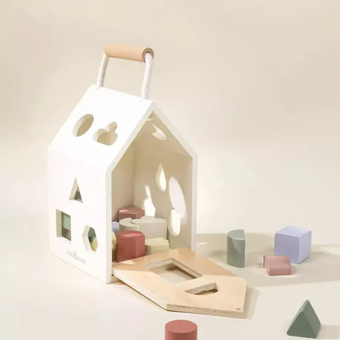 Wooden Shape Sorting House