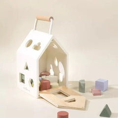 Wooden Shape Sorting House