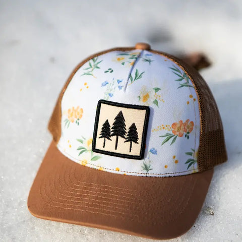 Kids Three Tree Trucker hat by The Montana Scene