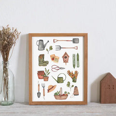 "Garden Tools" Print by Fox & Fables