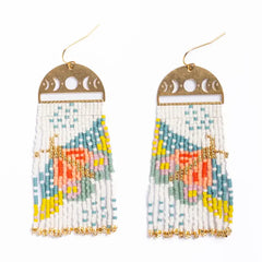 "Moonlit Moth" Beaded Earrings by Mayana