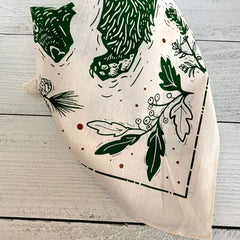 "Grumpy Grizzly" Bandana by Corvidae Drawings & Designs