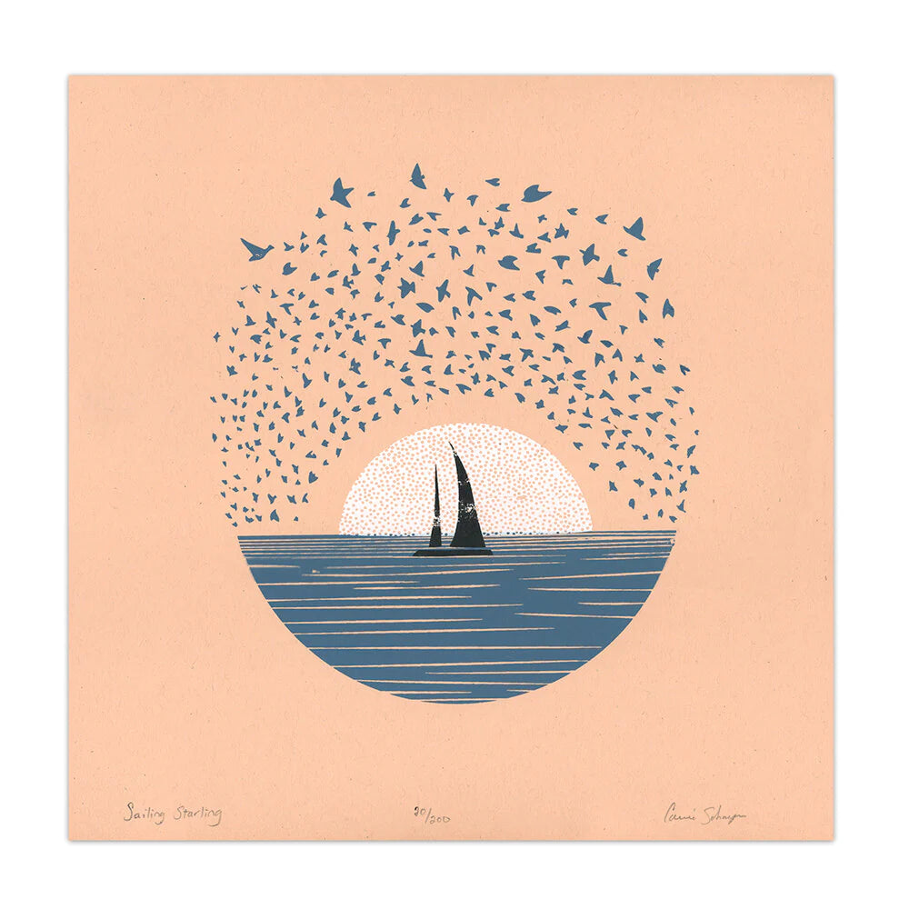 Sailing Starling Print by Schaefer Design Co.