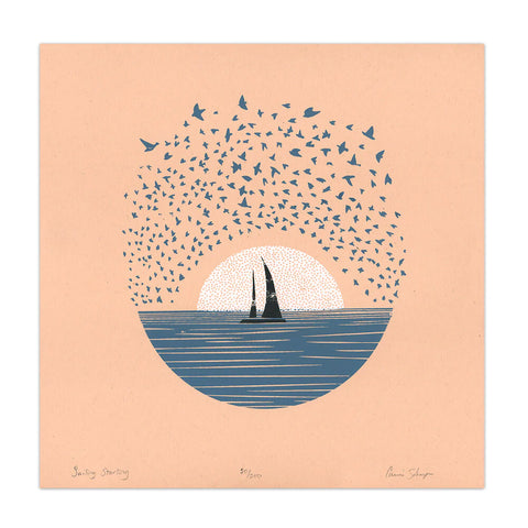 Sailing Starling Print by Schaefer Design Co.
