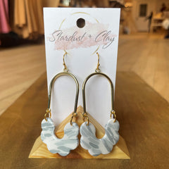 Gold and Grey Earrings