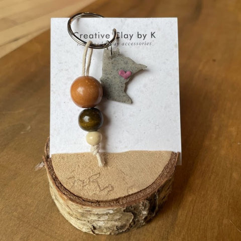 Minnesota Clay Keychain