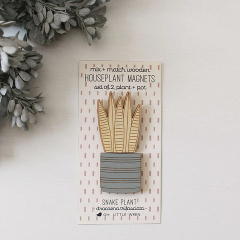Mix & Match "House Plant  Wooden Magnets" by Oh, Little Wren