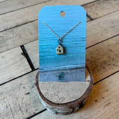 Tiny House Silver Chain Pendant Necklace