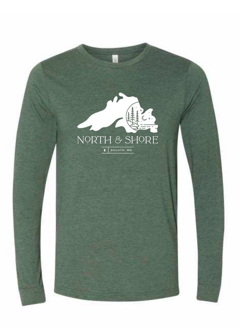 Lake Superior with North & Shore Icon - Adult Long-Sleeve Shirt