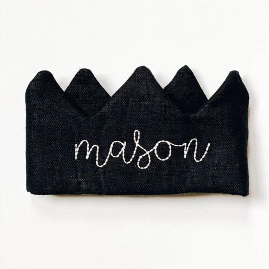 Linen Birthday Party Hat, Birthday Party Hat, Boys First Birthday, Linen Party Hat, Custom Crown, Crown For Kids 1st Birthday Party