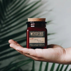 Amber Apothecary Wood Wick Soy Candle by Woodfire Candle Co.