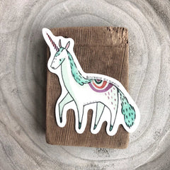 "Rainbow Unicorn" Sticker by Canyon and Cove