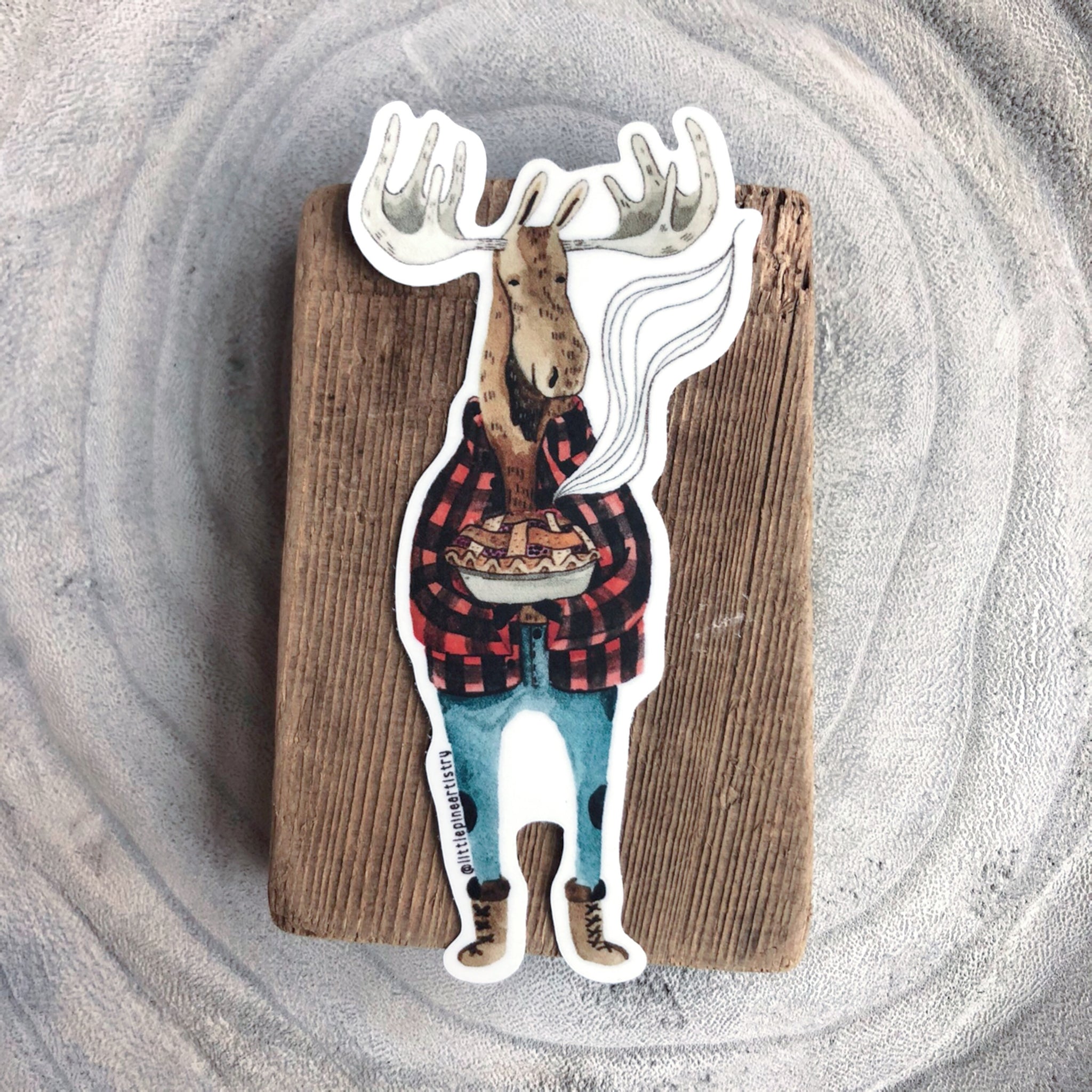 Autumn Moose Sticker