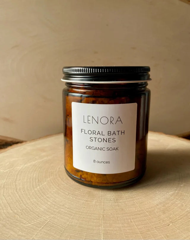 Lenora Organics Full Size Floral Bath Stones